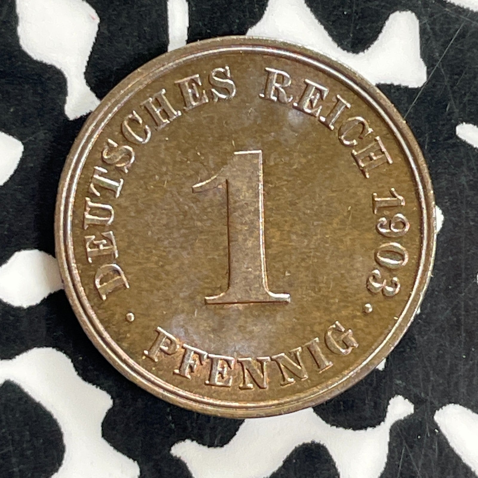 1903-J Germany 1 Pfennig Lot#C1080 High Grade! Beautiful!