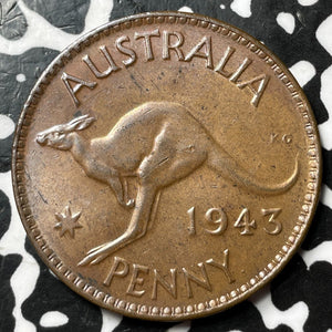 1943 (P) Australia 1 Penny Lot#D9970 High Grade! Beautiful!