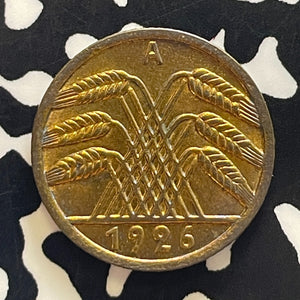 1926-A Germany 5 Pfennig Lot#T5780 High Grade! Beautiful Toning!