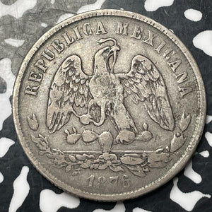 1876-Zs A Mexico 50 Centavos Lot#JM8574 Silver! Scarce!