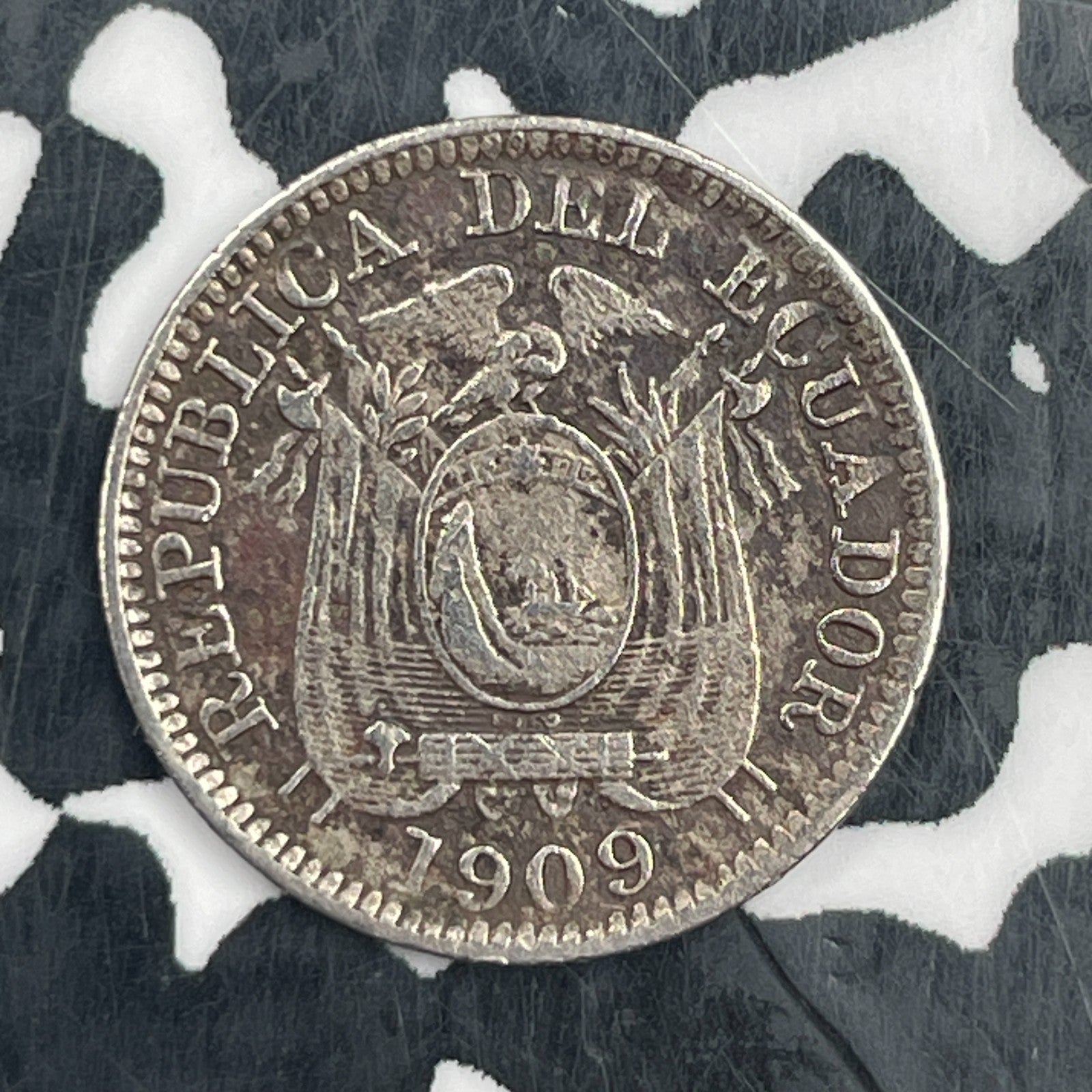1909 Ecuador 1/2 Centavo Half Centavo Lot#F9793