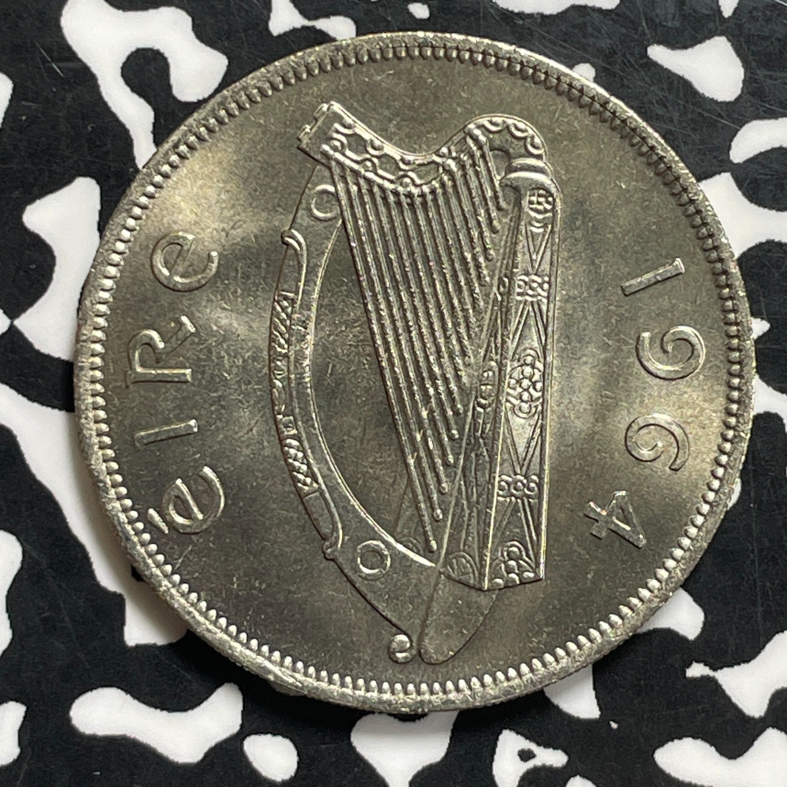 1964 Ireland 1/2 Crown Half Crown Lot#C0624 High Grade! Beautiful!