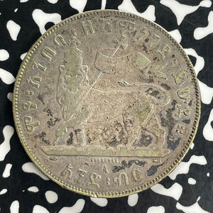 EE 1889-A (1897) Ethiopia 1 Birr Lot#JM0086 Large Silver!
