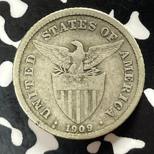 1909-S U.S. Philippines 20 Centavos Lot#T5242 Silver! Better Date