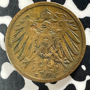 1906-G Germany 2 Pfennig Lot#T4226 Better Date