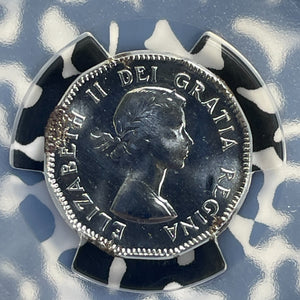 1953 Canada 5 Cents PCGS Environment. DMG-UNC Detail Lot#G1038 No Strap/Far Leaf