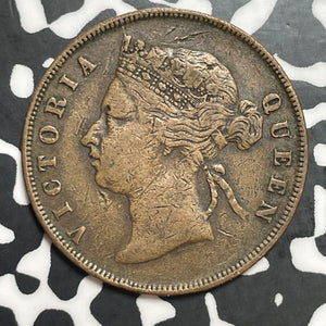 1895 Straits Settlements 1 Cent Lot#T1167 Nice!