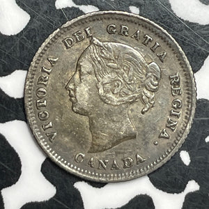 1880-H Canada 5 Cents Lot#JM9500 Silver! Nice!