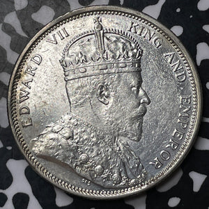 1904-B Straits Settlements $1 Dollar Lot#JM8607 Silver! High Grade! Beautiful!