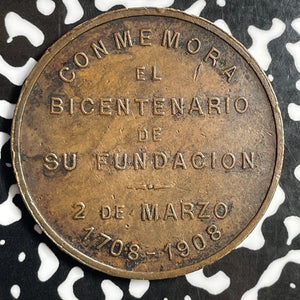 1908 Uruguay Santo Domingo Bicentennial Medal Lot#E2514 38mm