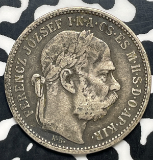 1893 Austria 1 Corona Lot#T9928 Silver!