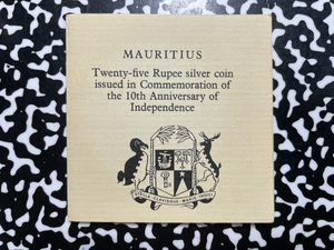 1978 Mauritius 10th Anniversary Independence 25 Rupees Lot#B2794 Silver! Proof!