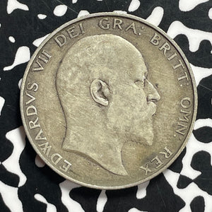 1903 Great Britain 1/2 Half Crown Lot#JM9593 Silver! Key Date!
