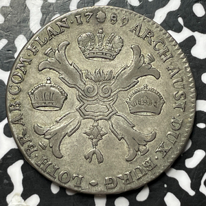 1789-(B) Austrian Netherlands 1 Kronenthaler Lot#JM7752 Large Silver Coin!