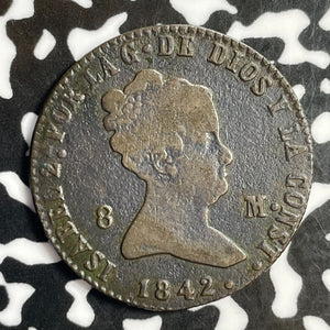 1842 Spain 8 Maravedis Lot#E2361