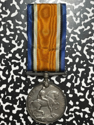 (1914-18) G.B. WWI Victory Service Medal Lot#OV1526 Silver! With Ribbon, 36mm
