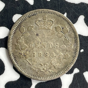 1880-H Canada 5 Cents Lot#T6947 Silver!