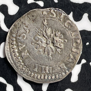 (1554-1598) Italy Naples Philip II 1/2 Carlino Lot#JM9742 Silver! Nice!