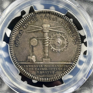 (1806) Sweden Christopher Polhem Inventor Medal PCGS MS63 Lot#G1017 Silver!