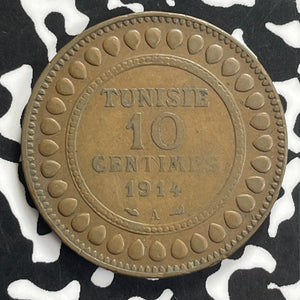 1914-A Tunisia 10 Centimes Lot#C0191