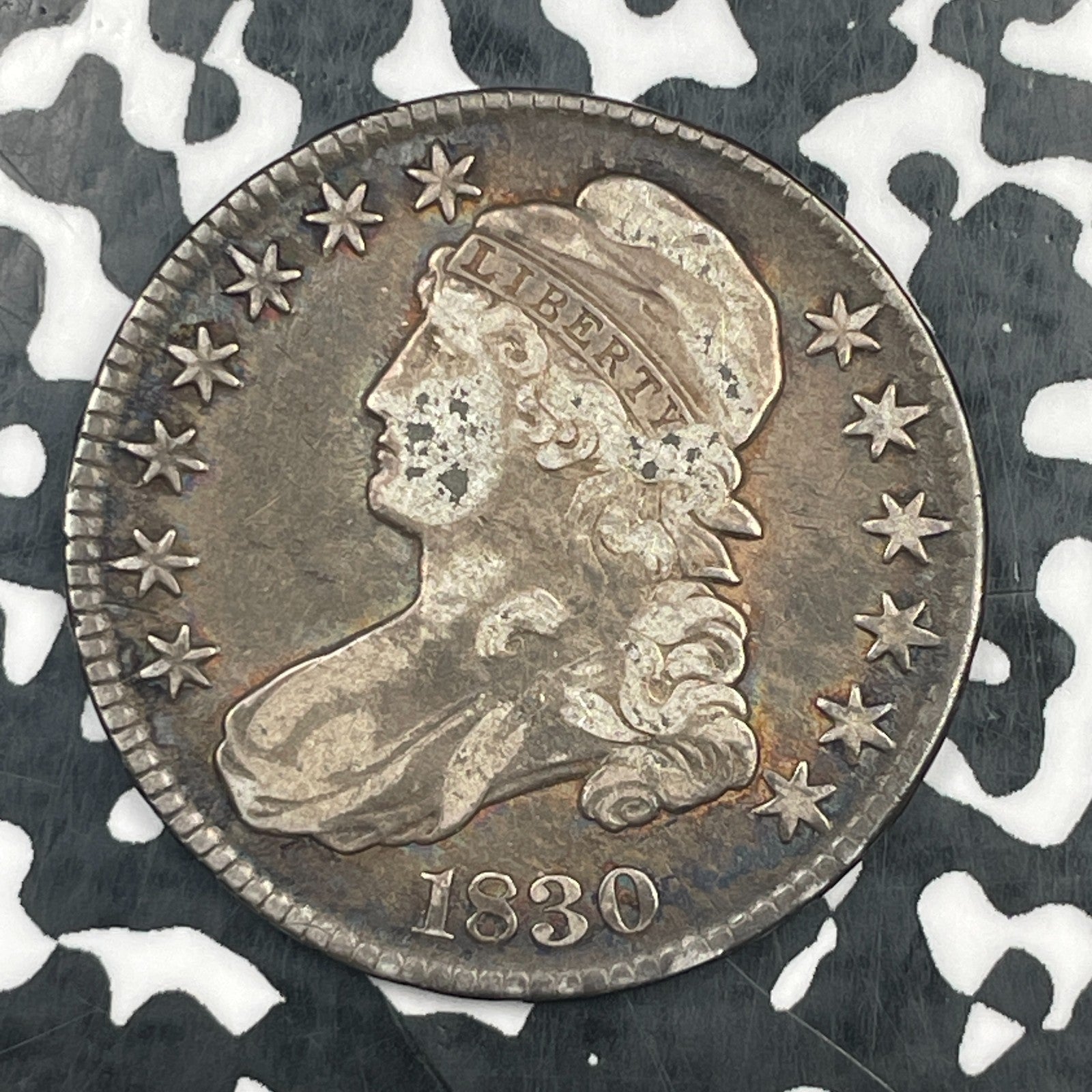 1830 U.S. 50 Cents Capped Bust Half Dollar Lot#JM2305 Silver!