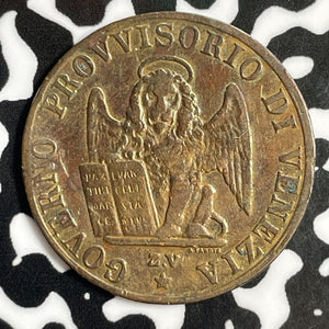 1849 Italy Venice 5 Centesimi Lot#E1761 Old Cleaning