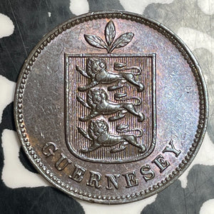 1885-H Guernsey 1 Double Lot#T3243 High Grade! Beautiful!