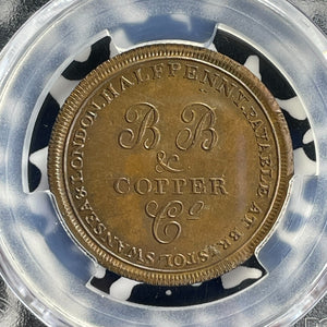 1811 G.B Bristol BR & Copper Co. 1/2 Penny Token PCGS MS64BN Lot#G763 Top Graded