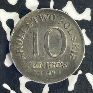 1917-F Poland Russian Occupation 10 Fenigow Lot#T8713