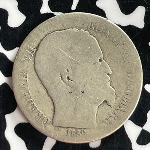 1859 Danish West Indies 10 Cents Lot#T7518 Silver!