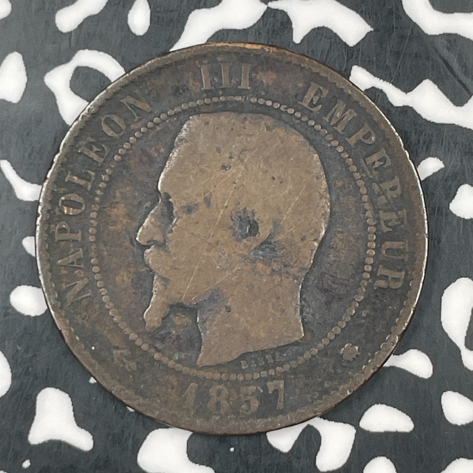1857-BB France 10 Centimes Lot#F5858 Better Date