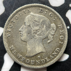 1876-H Newfoundland 5 Cents Lot#JM9021 Silver!