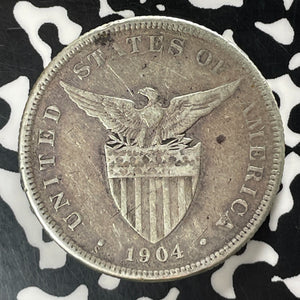 1904-S U.S. Philippines 50 Centavos Lot#T5223 Silver!