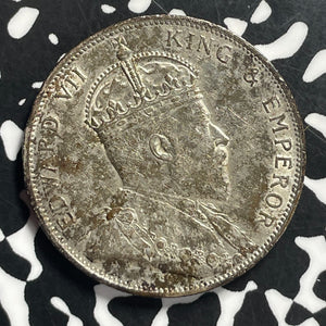 1904 Hong Kong 50 Cents Lot#JM9613 Silver! Nice!