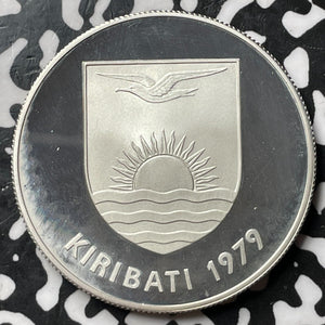 1979 Kiribati $5 Dollars Lot#E0067 Large Silver Coin! Proof!