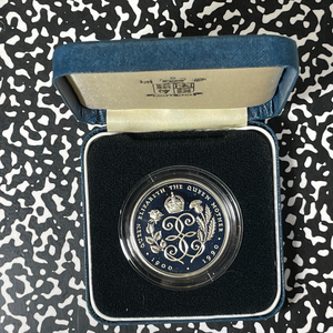 1990 G.B. Queen Mother 90th £5 Pounds Lot#B2542 Silver! Proof! W/ Box & C.O.A.