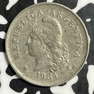 1934 Argentina 10 Centavos Lot#E5736