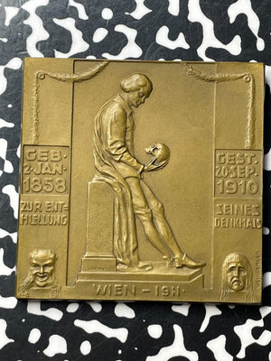 1911 Austria Vienna Josef Kainz/ Hamlet & Skull Plaque Lot#OV1374 Wurzbach-2656