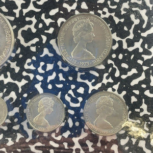 1973 British Virgin Islands 6x Coin Mint Set Lot#B2382 Including Silver!