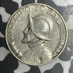 1947 Panama 1/10 Balboa Lot#T6362 Silver!