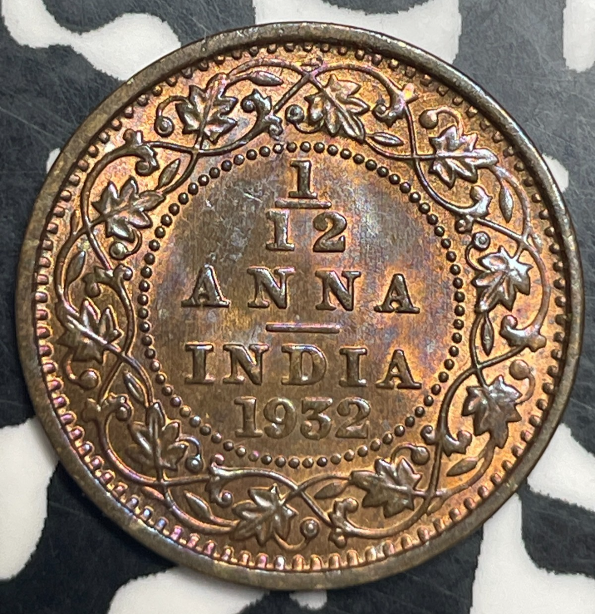1932 India 1/12 Anna Lot#T9912 High Grade! Beautiful!