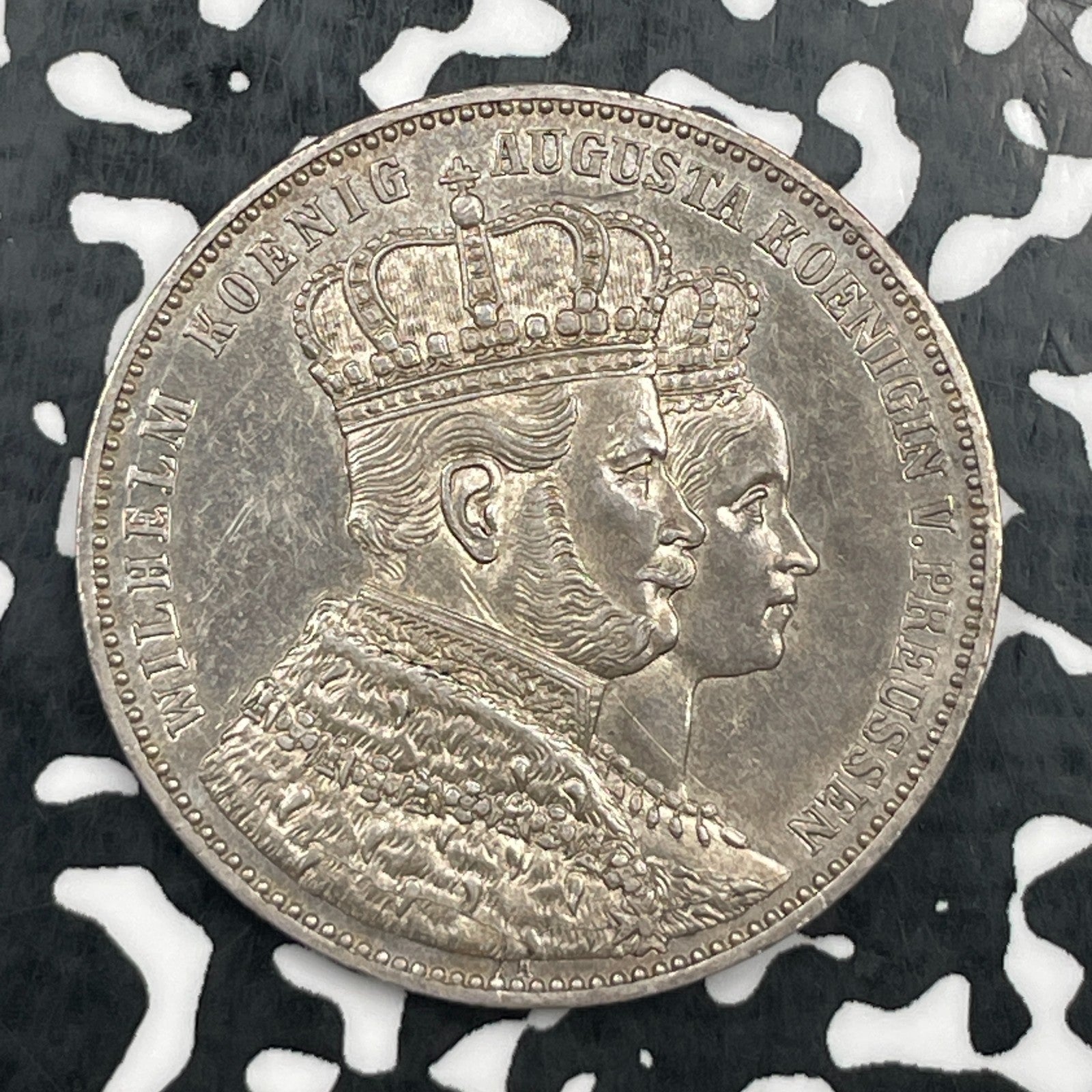 1861 Germany Prussia 1 Thaler Lot#JM1865 Silver! High Grade! Beautiful!