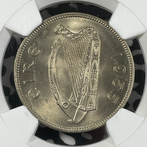 1955 Ireland 1 Florin NGC MS65 Lot#G016 Gem BU!