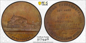 1908 Argentina Asylum For The Mentally Challenged Medal PCGS MS64BN Lot#GV9452