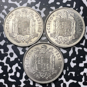 1949(50) Spain 5 Pasetas (3 Available) (1 Coin Only) High Grade! Beautiful!