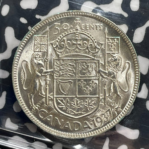 1937 Canada 50 Cents ICCS MS63 Lot#OV1605 Silver! Choice UNC!