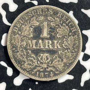 1874-B Germany 1 Mark Lot#T6961 Silver!