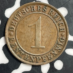 1923-G Germany 1 Pfennig Lot#E9065 Better Date