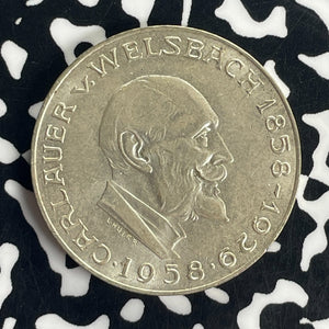 1958 Austria 25 Schilling Lot#T8551 Silver! High Grade! Beautiful!