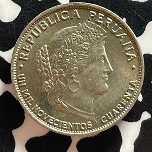 1940 Peru 5 Centavos Lot#T4745 High Grade! Beautiful!